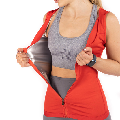 Women's Zipper Heat Trapping Sweat Vest