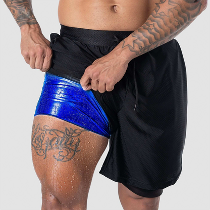 Men's Athletic Heat Trapping Sauna Shorts