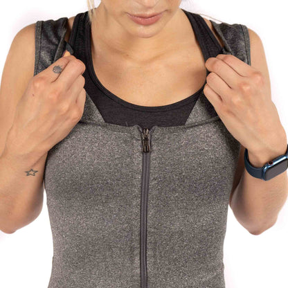 Women's Zipper Heat Trapping Sweat Vest