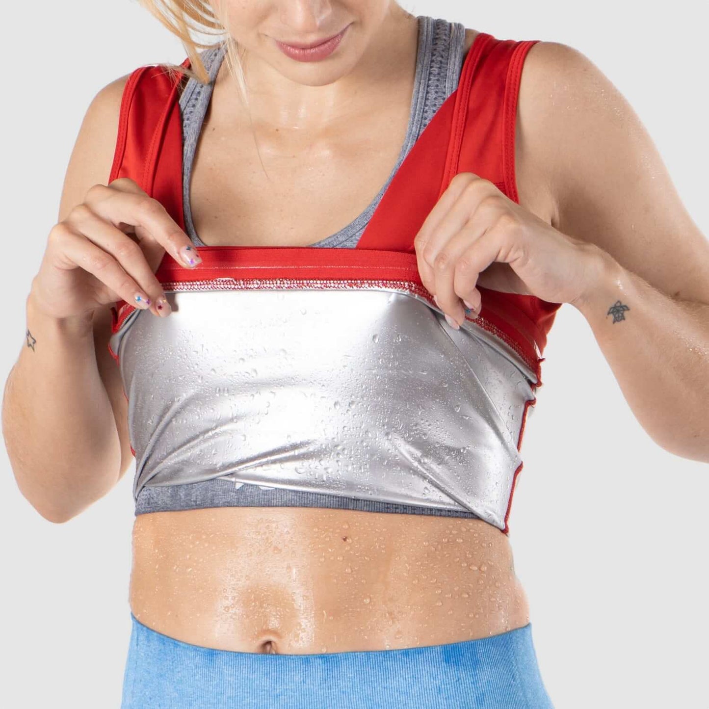 Women's Heat Trapping Sweat Vest Color Red