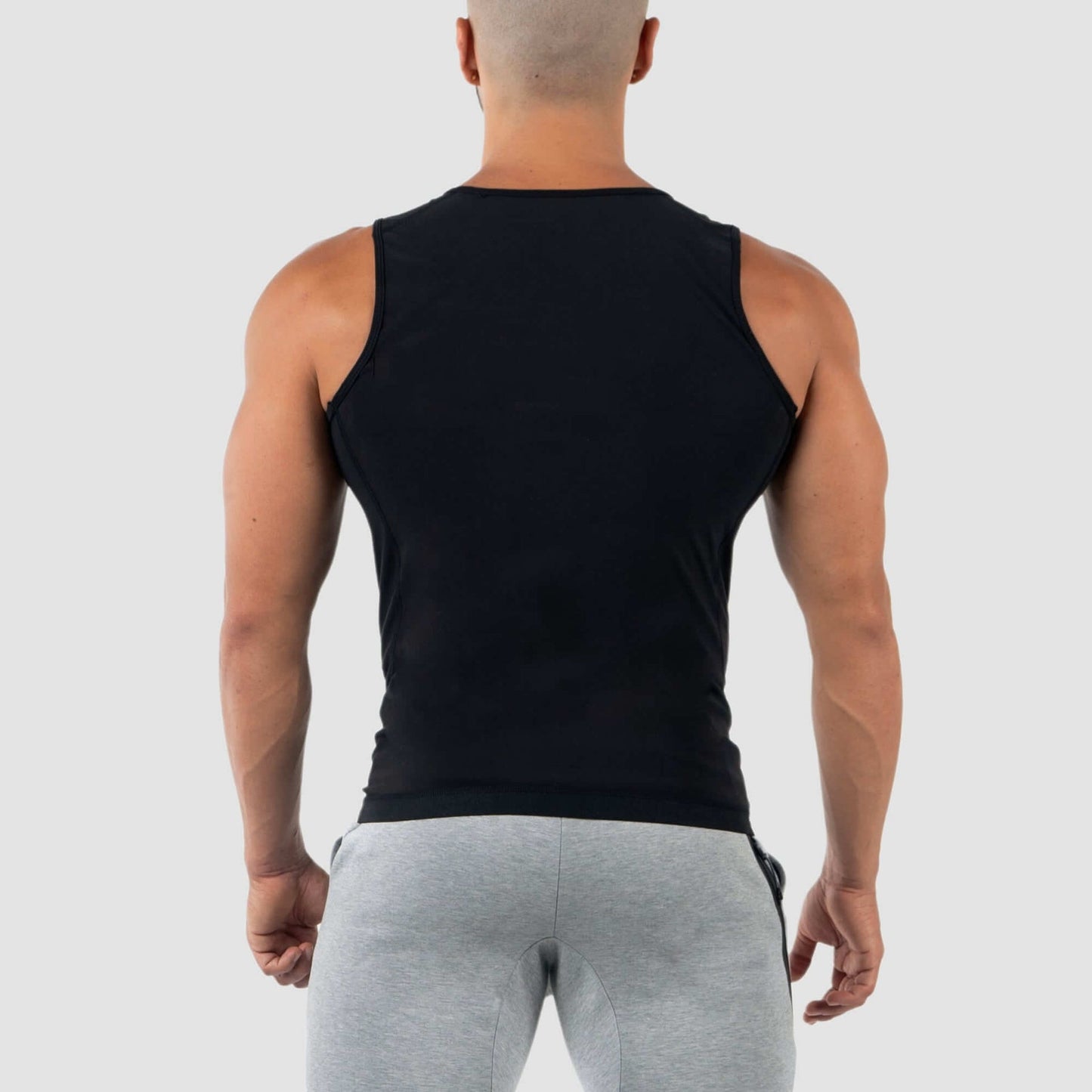 Men's Zipper Heat Trapping Sweat Vest Color Black